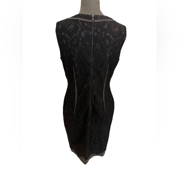 Elie Tahari Black Lace Dress Size 10 - Picture 4 of 9